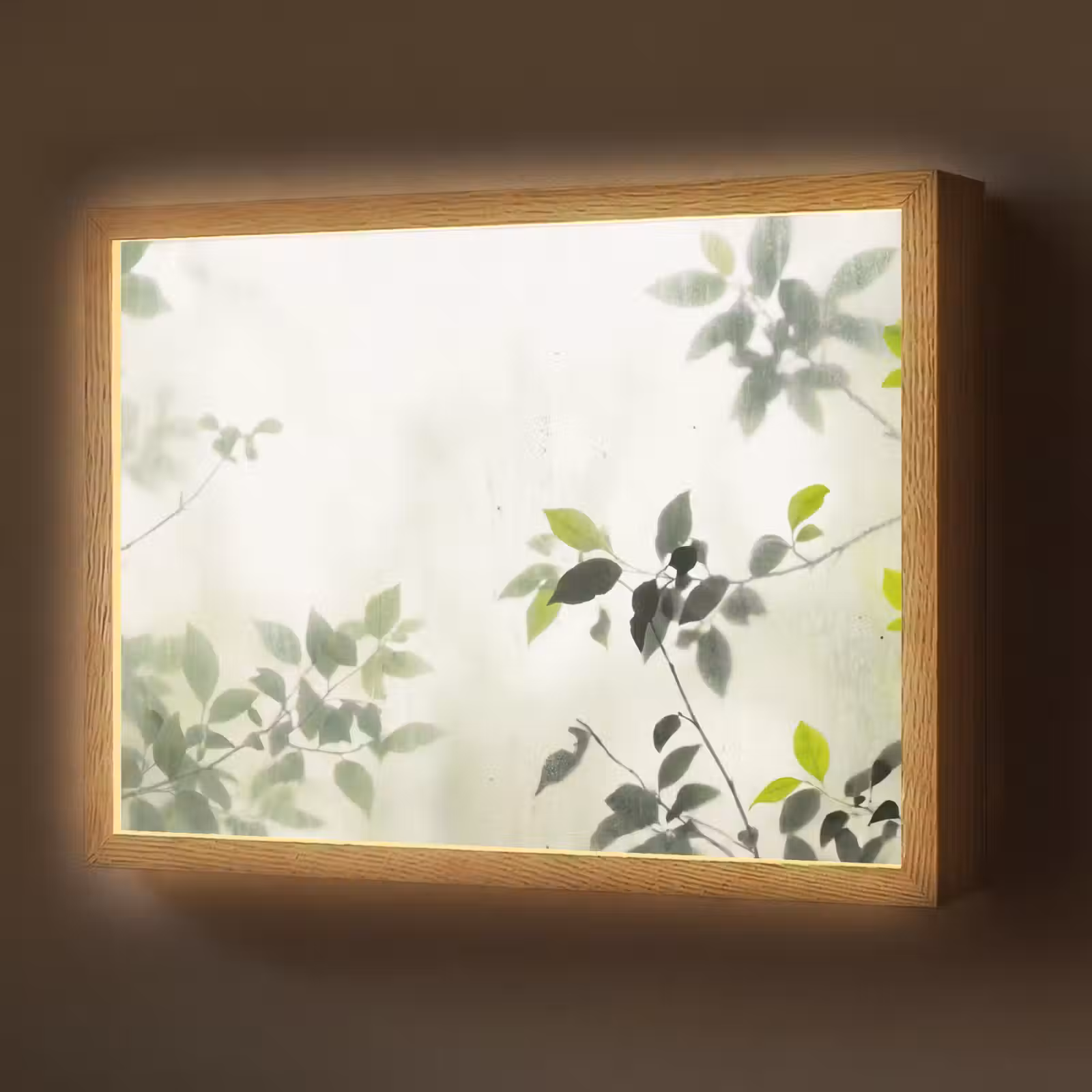 Lightbox - Wandlamp - Blad - Schaduw - Natuur - Abstract - Groen — 1