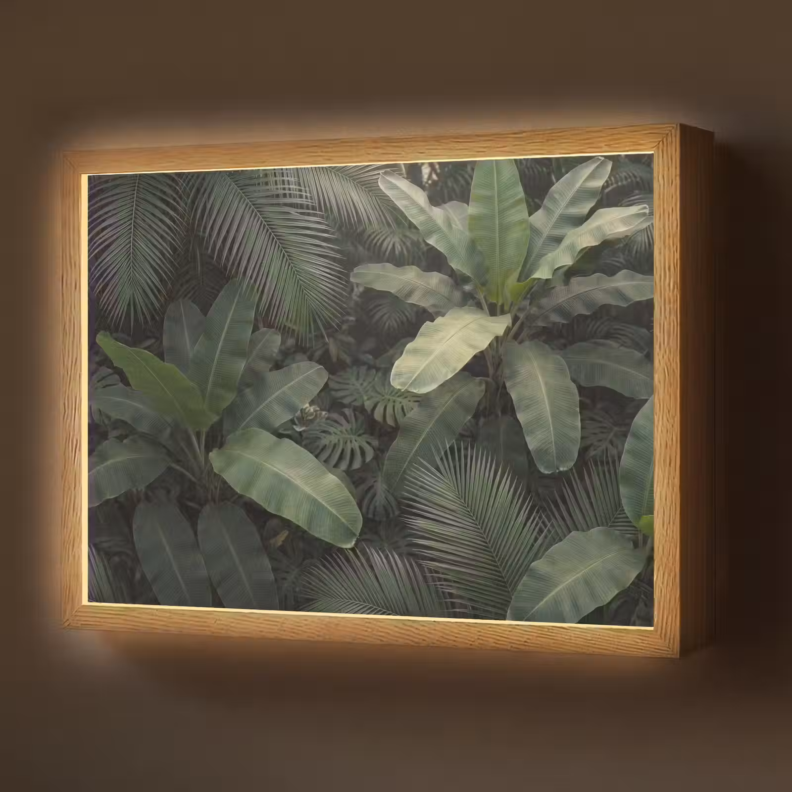 Lightbox - Wandlamp - Bladeren - Groen - Tropisch - Natuur — 1