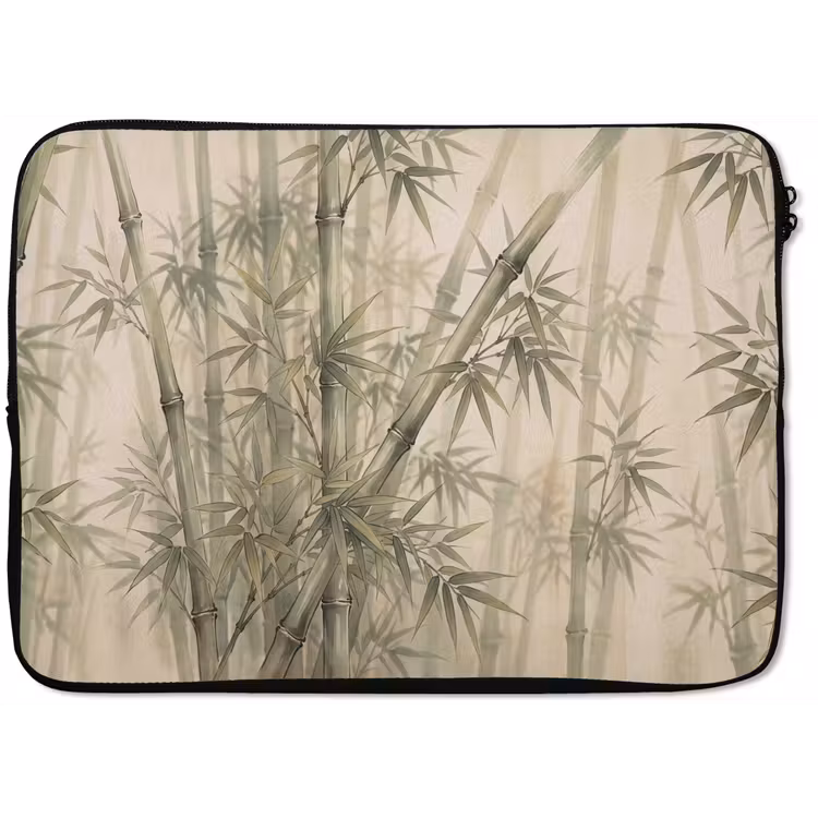 Laptophoes - Bamboe - Bladeren - Aziatisch - Groen - Natuur — 1