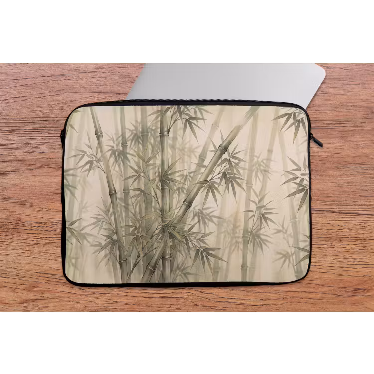 Laptophoes - Bamboe - Bladeren - Aziatisch - Groen - Natuur — 2