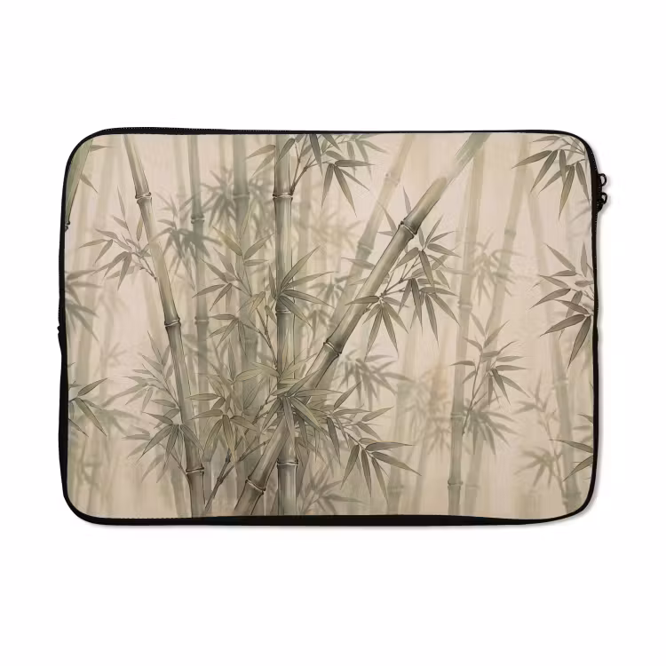 Laptophoes - Bamboe - Bladeren - Aziatisch - Groen - Natuur — 5