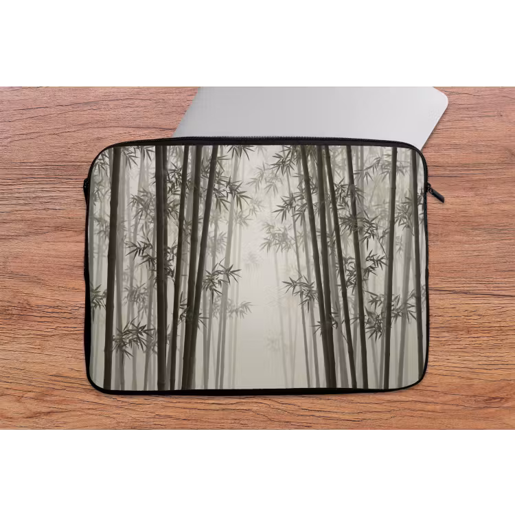Laptophoes - Bamboe - Bos - Mist - Natuur — 2