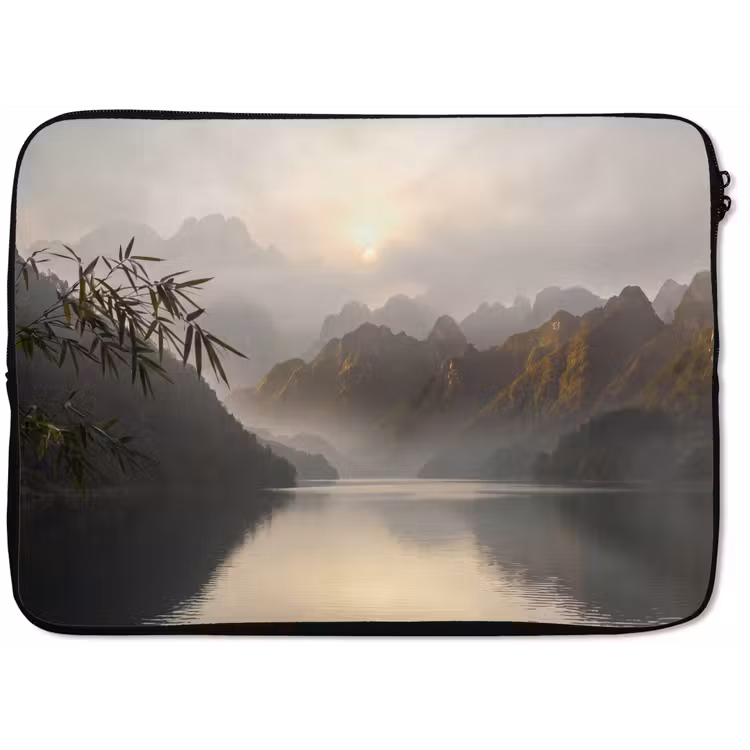 Laptophoes - Bergen - Water - Mist - Natuur - Landschap — 1