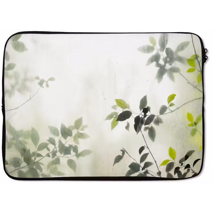 Laptophoes - Blad - Schaduw - Natuur - Abstract - Groen — 1
