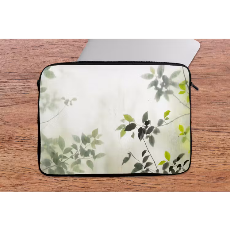 Laptophoes - Blad - Schaduw - Natuur - Abstract - Groen — 2