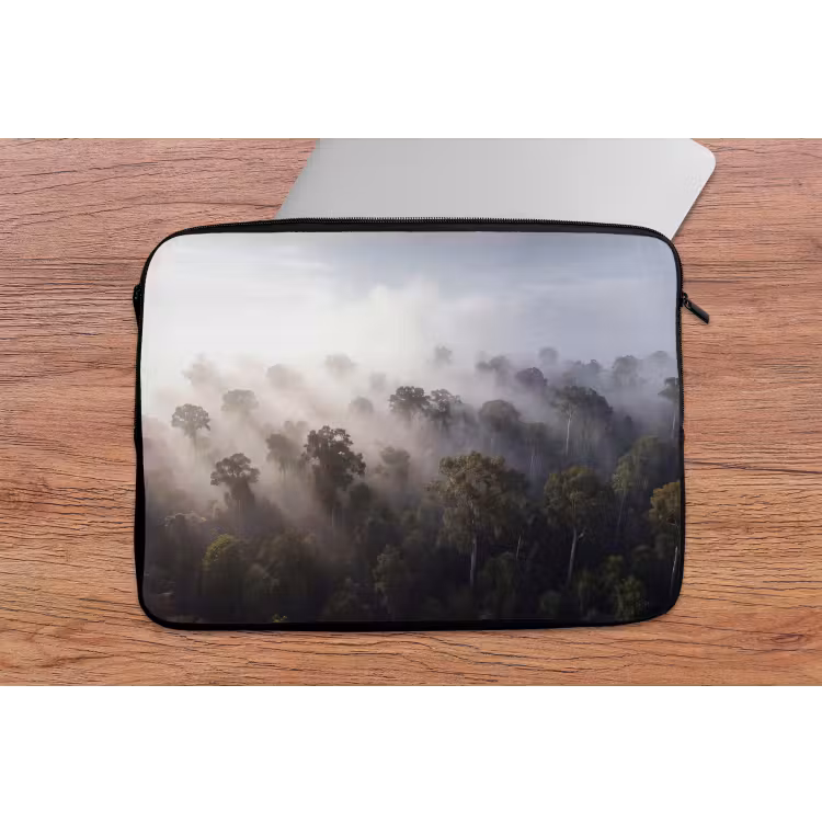 Laptophoes - Bos - Mist - Natuur - Groen — 2