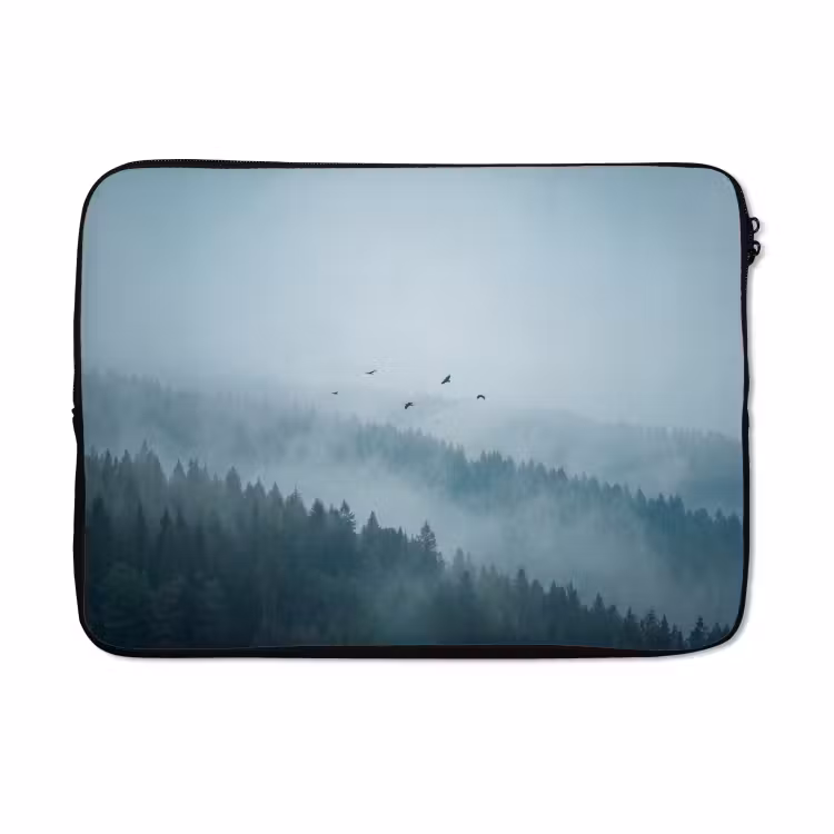 Laptophoes - Bos - Mist - Vogels - Natuur - Groen — 5