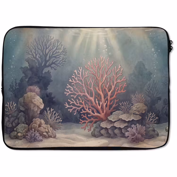 Laptophoes - Koraal - Onderwater - Natuur - Roze — 1