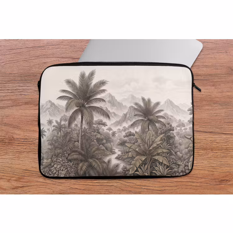 Laptophoes - Natuur - Bergen - Rivier - Tropisch - Vintage — 2