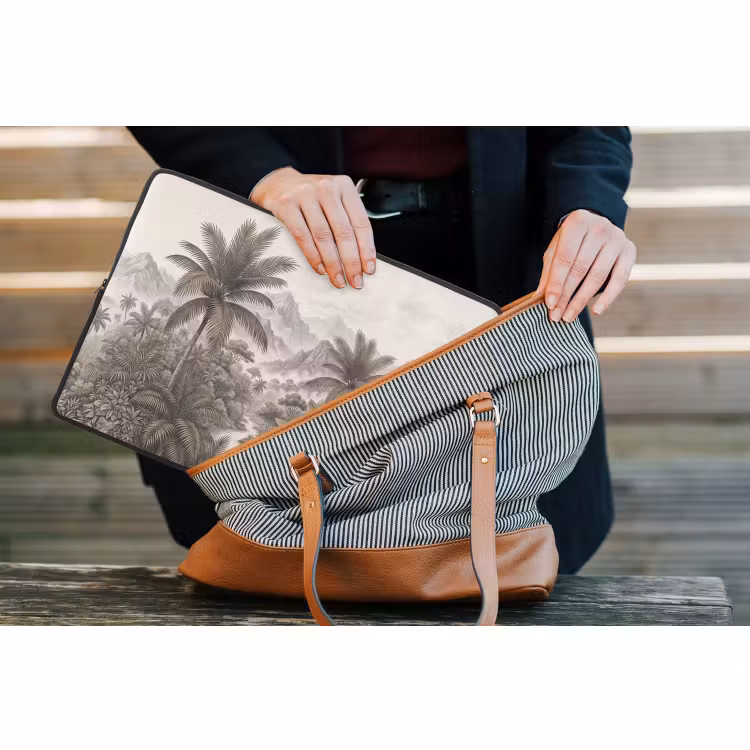 Laptophoes - Natuur - Bergen - Rivier - Tropisch - Vintage — 4