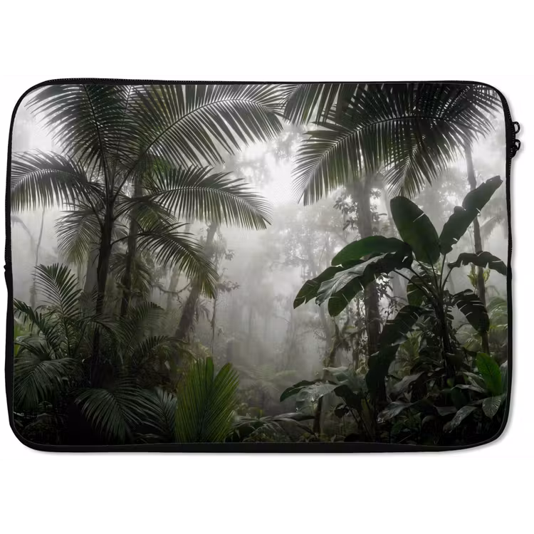 Laptophoes - Natuur - Jungle - Mist - Groen - Bladeren — 1