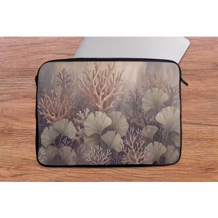 Laptophoes - Plant - Bladeren - Zee - Illustratie - Groen — 2
