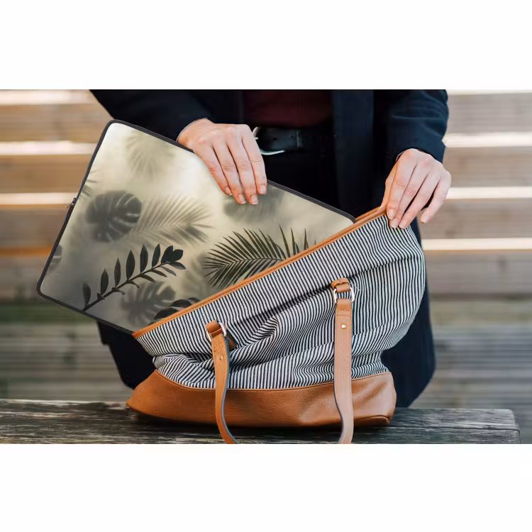 Laptophoes - Planten - Bladeren - Schaduwen - Groen - Modern — 4