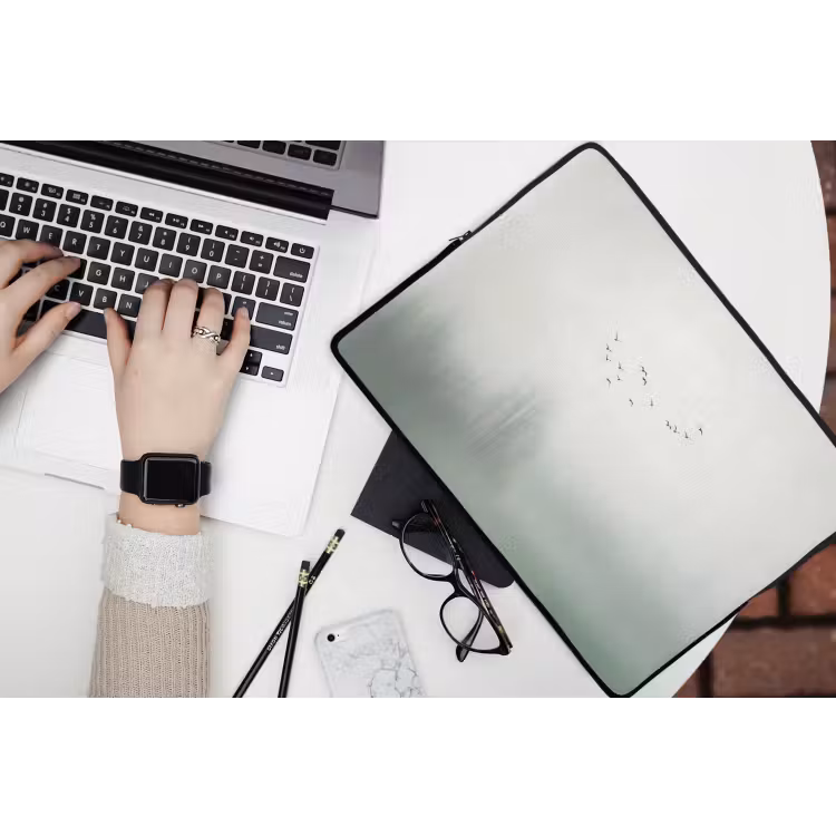 Laptophoes - Vogel - Vlucht - Natuur - Minimalistisch — 3