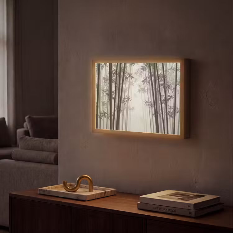 Lightbox - Wandlamp - Bamboe - Bos - Mist - Natuur — 2