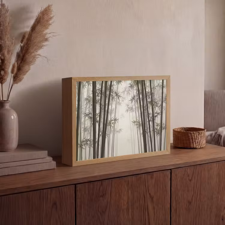 Lightbox - Wandlamp - Bamboe - Bos - Mist - Natuur — 4
