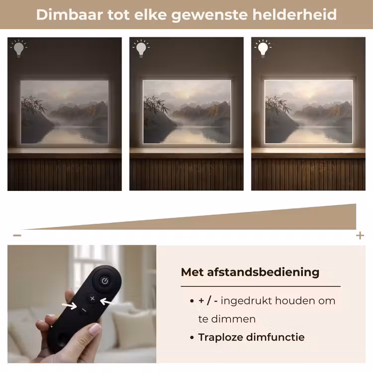 Lightbox - Wandlamp - Bergen - Water - Mist - Natuur - Landschap — 9