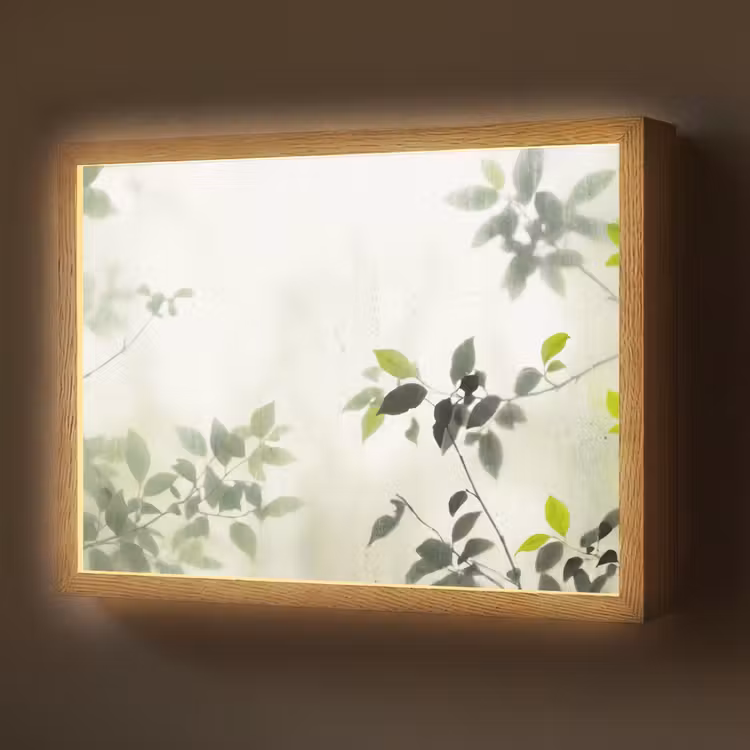 Lightbox - Wandlamp - Blad - Schaduw - Natuur - Abstract - Groen — 1