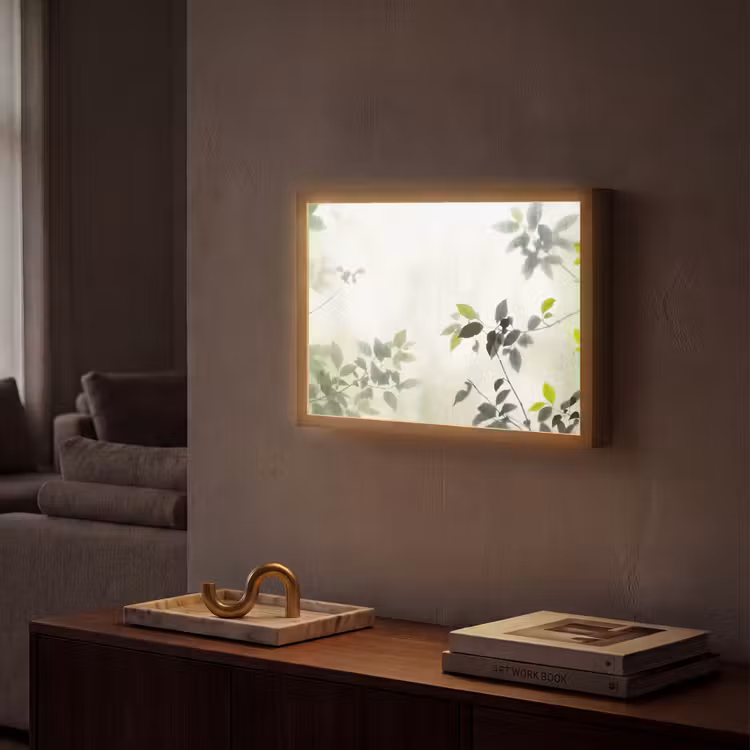 Lightbox - Wandlamp - Blad - Schaduw - Natuur - Abstract - Groen — 2