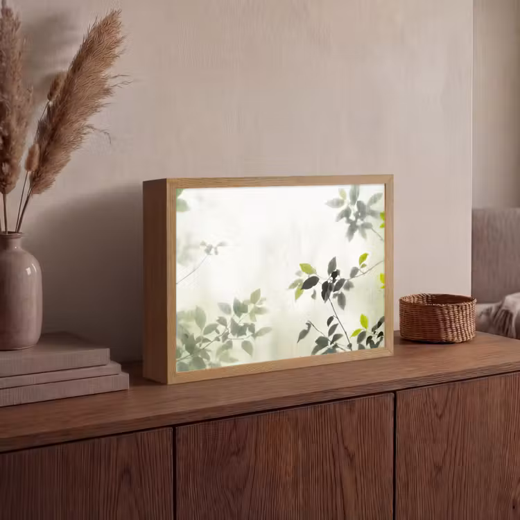 Lightbox - Wandlamp - Blad - Schaduw - Natuur - Abstract - Groen — 4