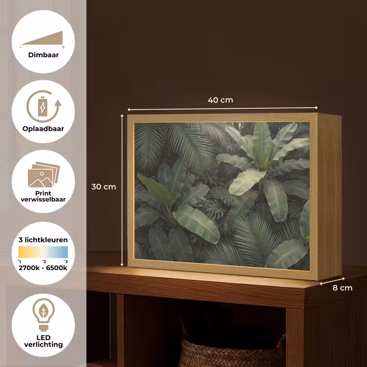Lightbox - Wandlamp - Bladeren - Groen - Tropisch - Natuur — 10