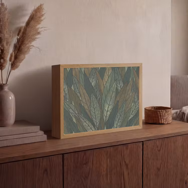 Lightbox - Wandlamp - Bladeren - Patroon - Gestippeld - Natuur - Groen — 4