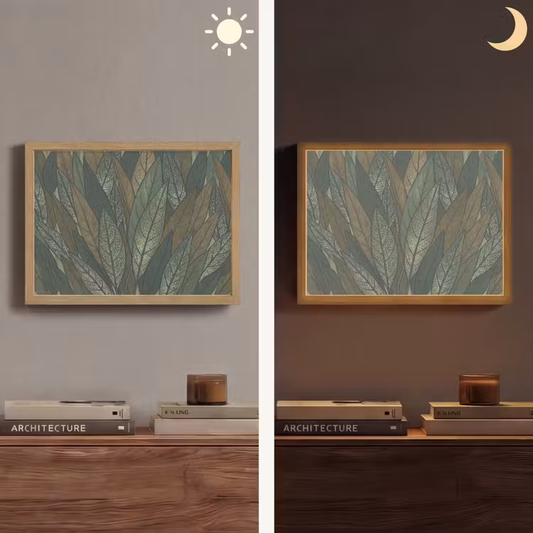 Lightbox - Wandlamp - Bladeren - Patroon - Gestippeld - Natuur - Groen — 6