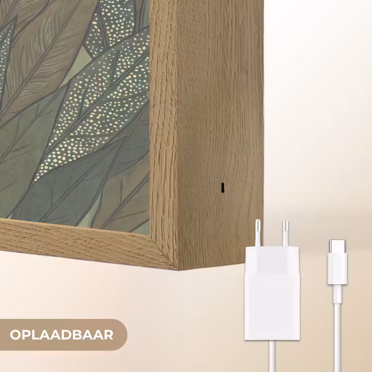Lightbox - Wandlamp - Bladeren - Patroon - Gestippeld - Natuur - Groen — 7