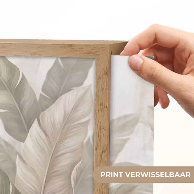 Lightbox - Wandlamp - Bladeren - Tropisch - Natuur - Abstract - Beige — 5