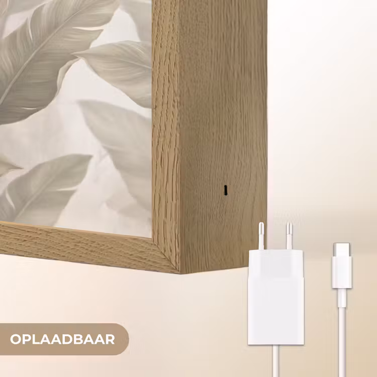 Lightbox - Wandlamp - Bladeren - Tropisch - Natuur - Abstract - Beige — 7