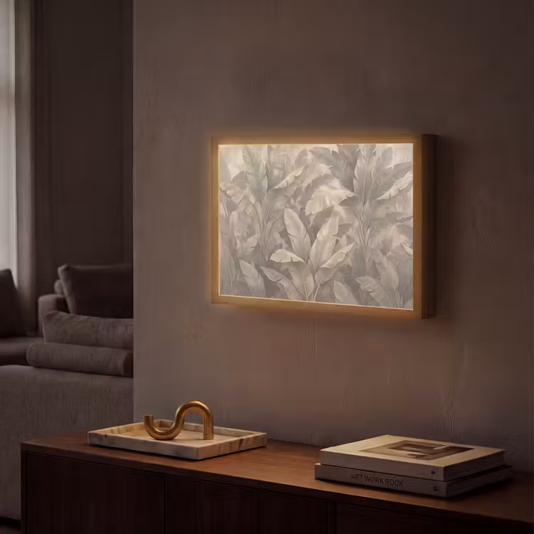 Lightbox - Wandlamp - Bladeren - Tropisch - Natuur - Modern - Beige — 2