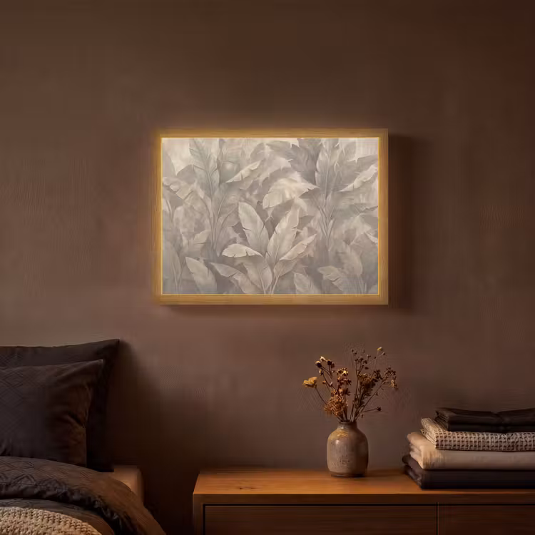 Lightbox - Wandlamp - Bladeren - Tropisch - Natuur - Modern - Beige — 3