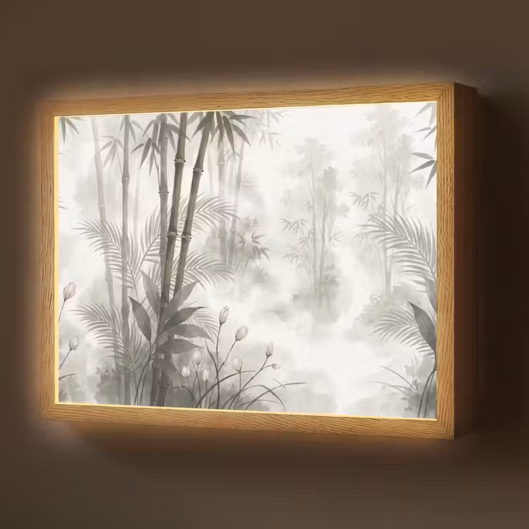 Lightbox - Wandlamp - Bloemen - Knop - Tuin - Illustratie - Wit — 1