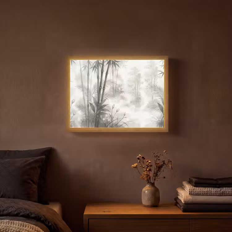 Lightbox - Wandlamp - Bloemen - Knop - Tuin - Illustratie - Wit — 3