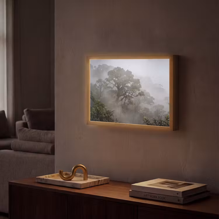 Lightbox - Wandlamp - Boom - Mistig - Bos - Groen - Natuur — 2