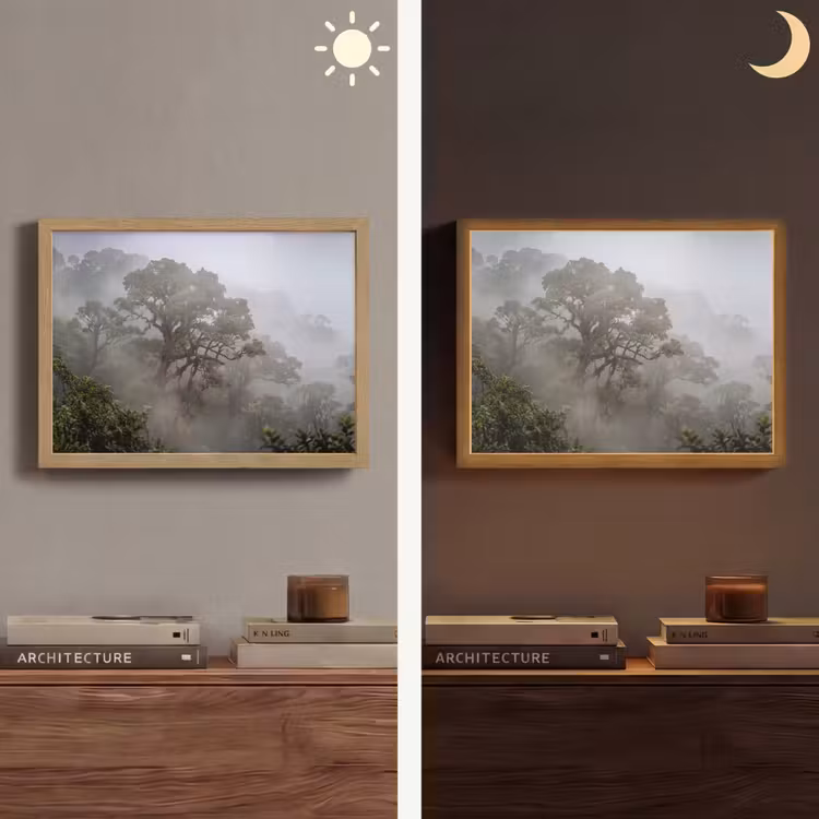 Lightbox - Wandlamp - Boom - Mistig - Bos - Groen - Natuur — 6