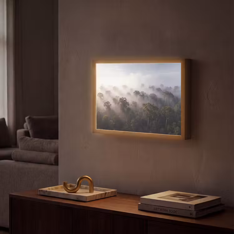 Lightbox - Wandlamp - Bos - Mist - Natuur - Groen — 2
