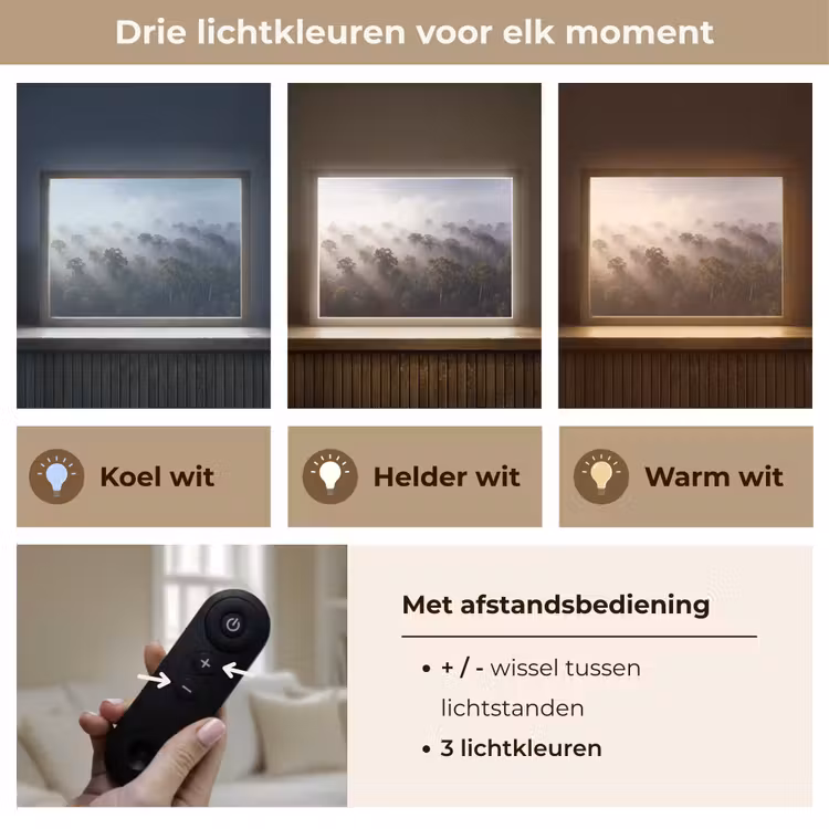 Lightbox - Wandlamp - Bos - Mist - Natuur - Groen — 8