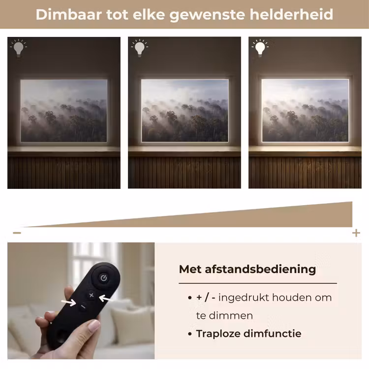Lightbox - Wandlamp - Bos - Mist - Natuur - Groen — 9