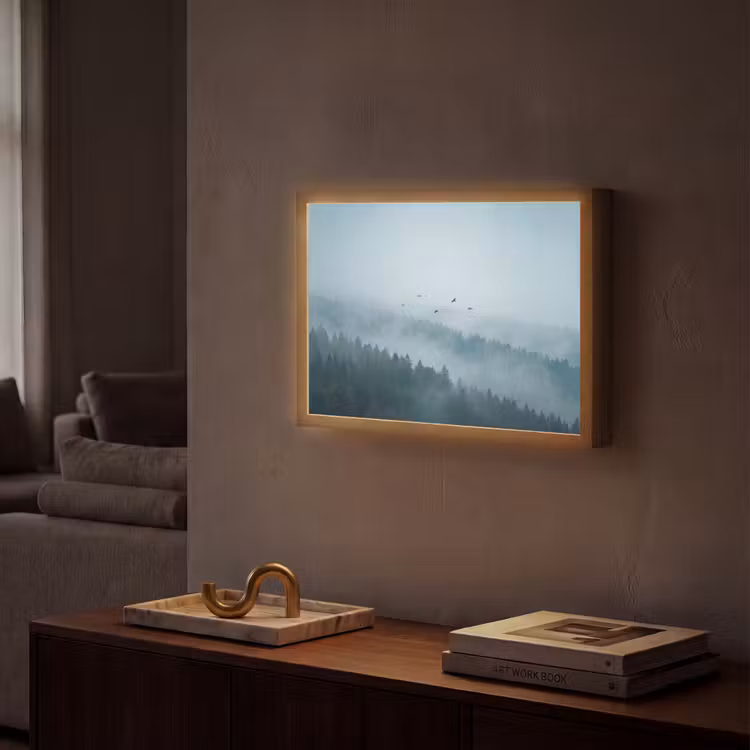 Lightbox - Wandlamp - Bos - Mist - Vogels - Natuur - Groen — 2