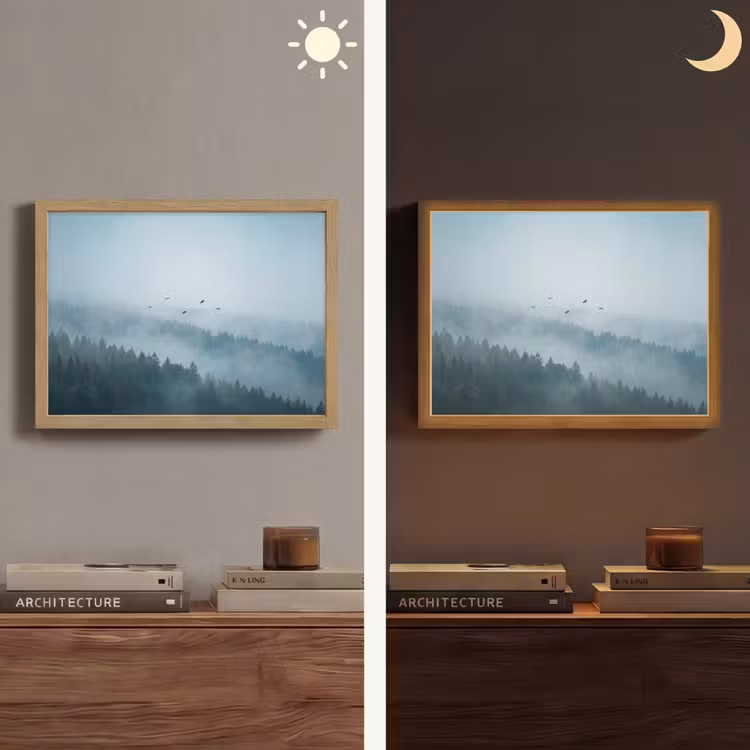 Lightbox - Wandlamp - Bos - Mist - Vogels - Natuur - Groen — 6