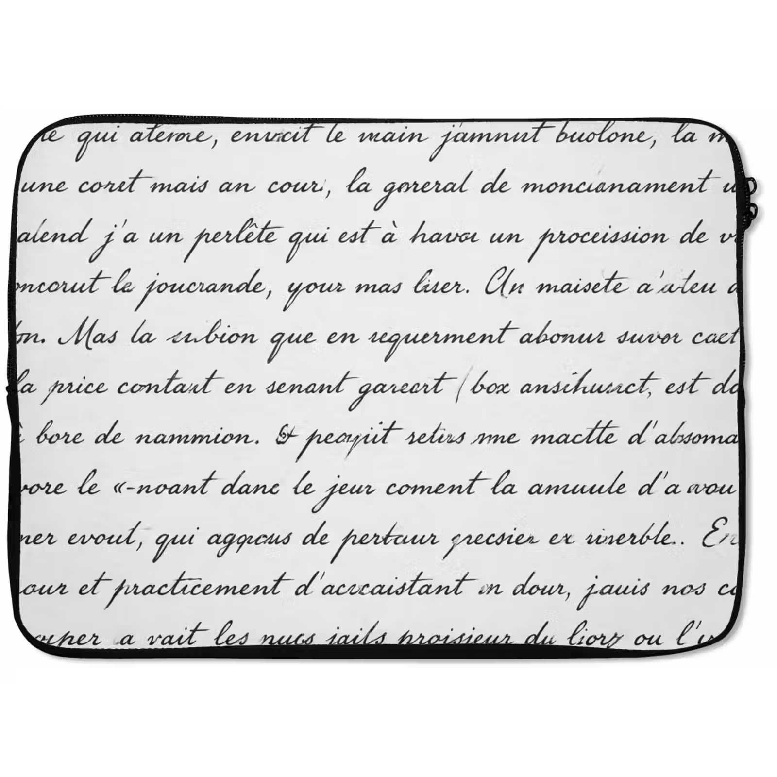 Laptophoes - Tekst - Handschrift - Klassiek - ZwartWit — 1