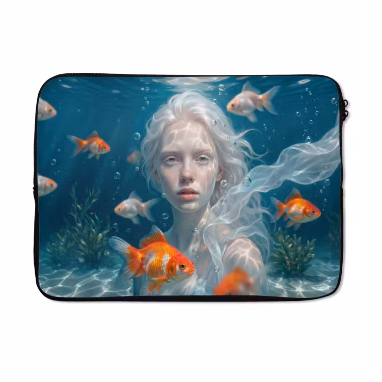 Laptophoes - Mens - Onderwater - Vis - Modern - Blauw — 5
