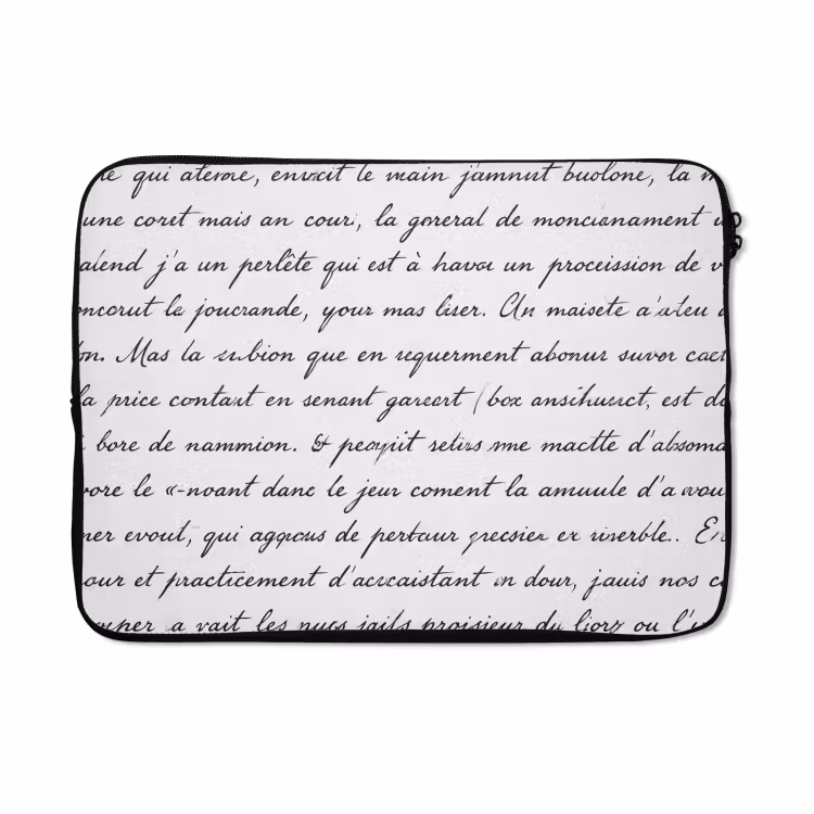 Laptophoes - Tekst - Handschrift - Klassiek - ZwartWit — 5