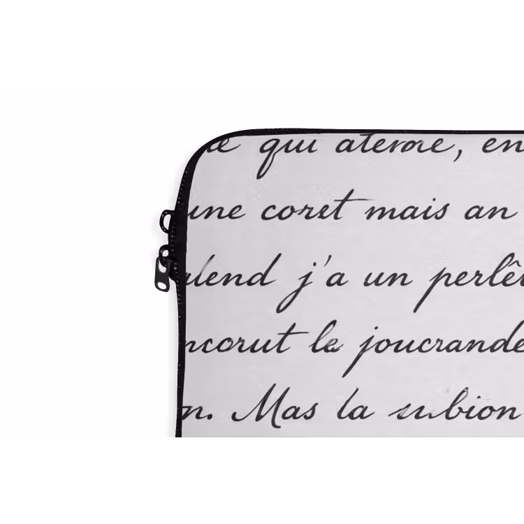 Laptophoes - Tekst - Handschrift - Klassiek - ZwartWit — 6