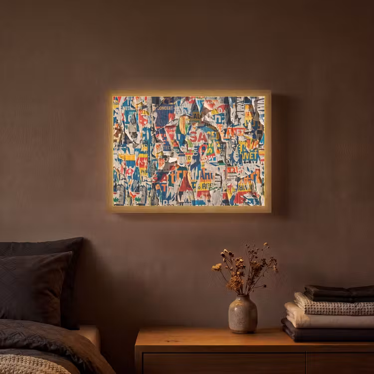 Lightbox - Wandlamp - Abstract - Gelaagd papier - Urban - Modern - Kleurrijk — 3