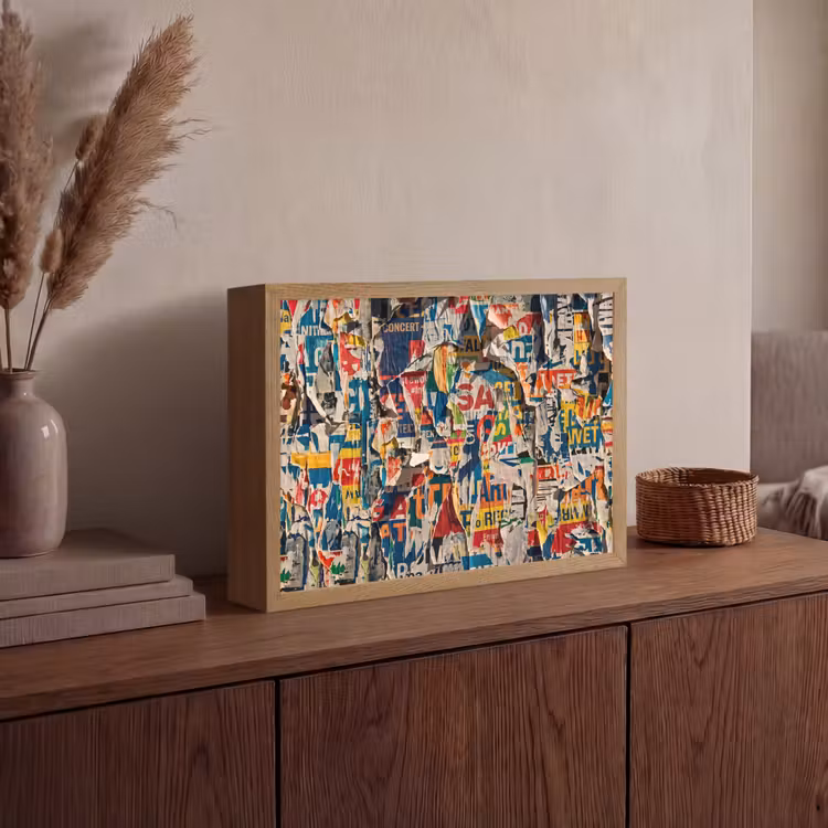 Lightbox - Wandlamp - Abstract - Gelaagd papier - Urban - Modern - Kleurrijk — 4