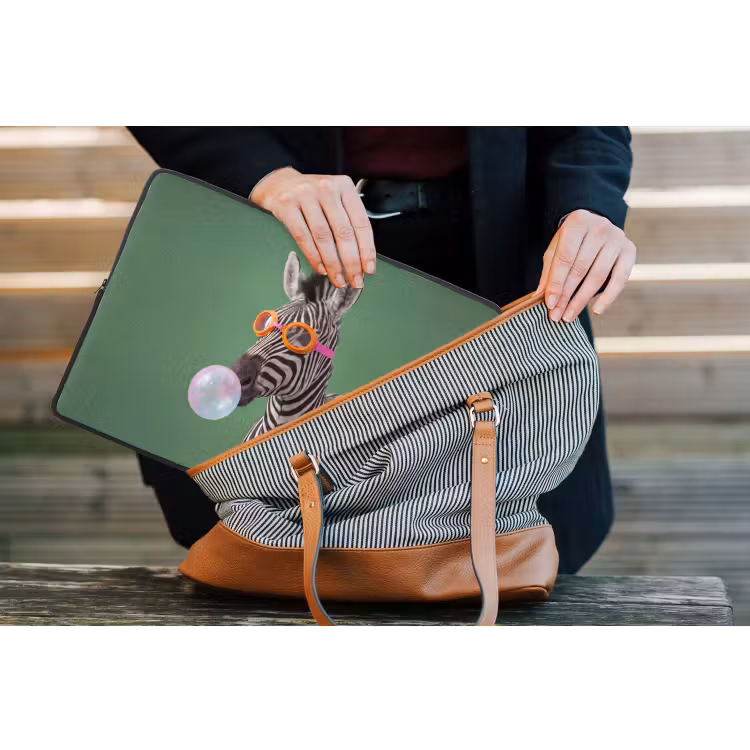 Laptophoes - Dier - Bril - Bel - Modern - Groen — 4