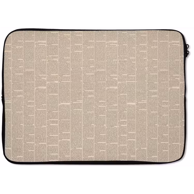 Laptophoes - Krant - Nieuws - Historisch - Vintage - Beige — 1