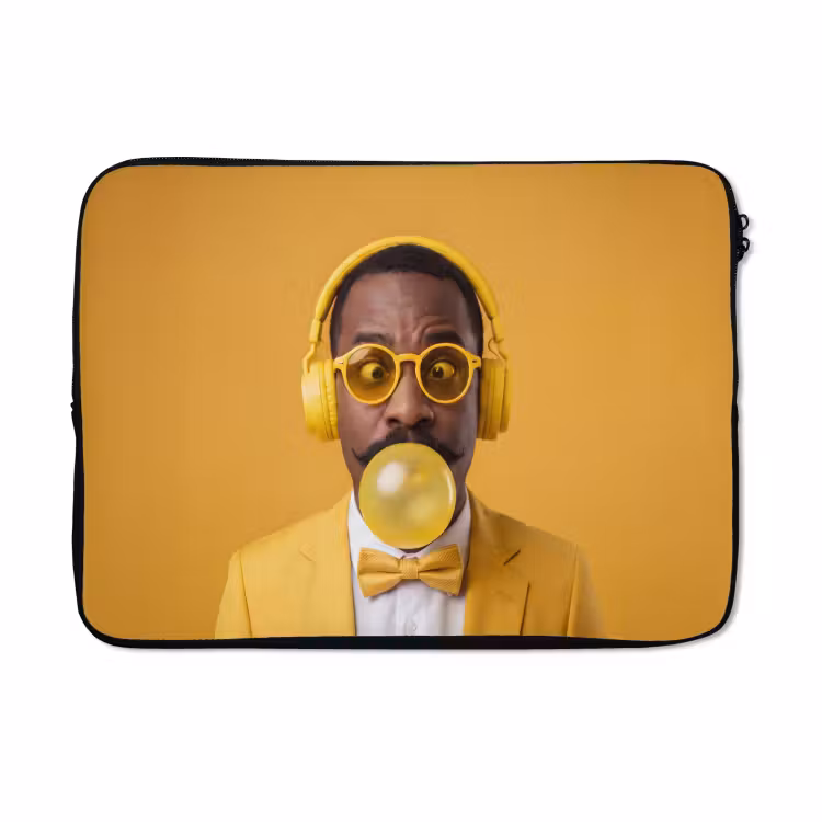 Laptophoes - Man - Bubblegum - Portret - Geel - Modern — 5